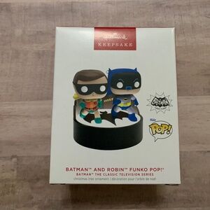 Hallmark Batman and Robin Funko Pop Light Up & Sound Christmas Ornament